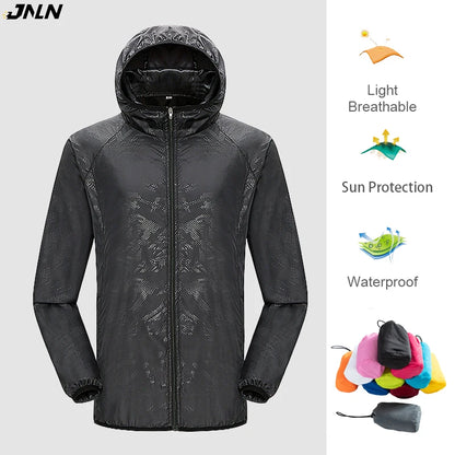 JNLN Men Women Waterproof Hiking Jackets