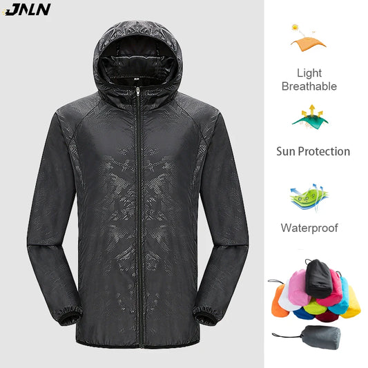 JNLN Men Women Waterproof Hiking Jackets