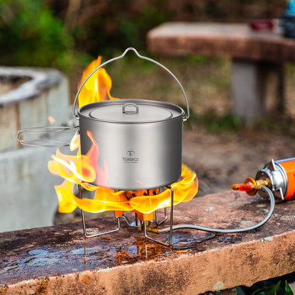 TOMSHOO Camping Cookware Titanium Pot