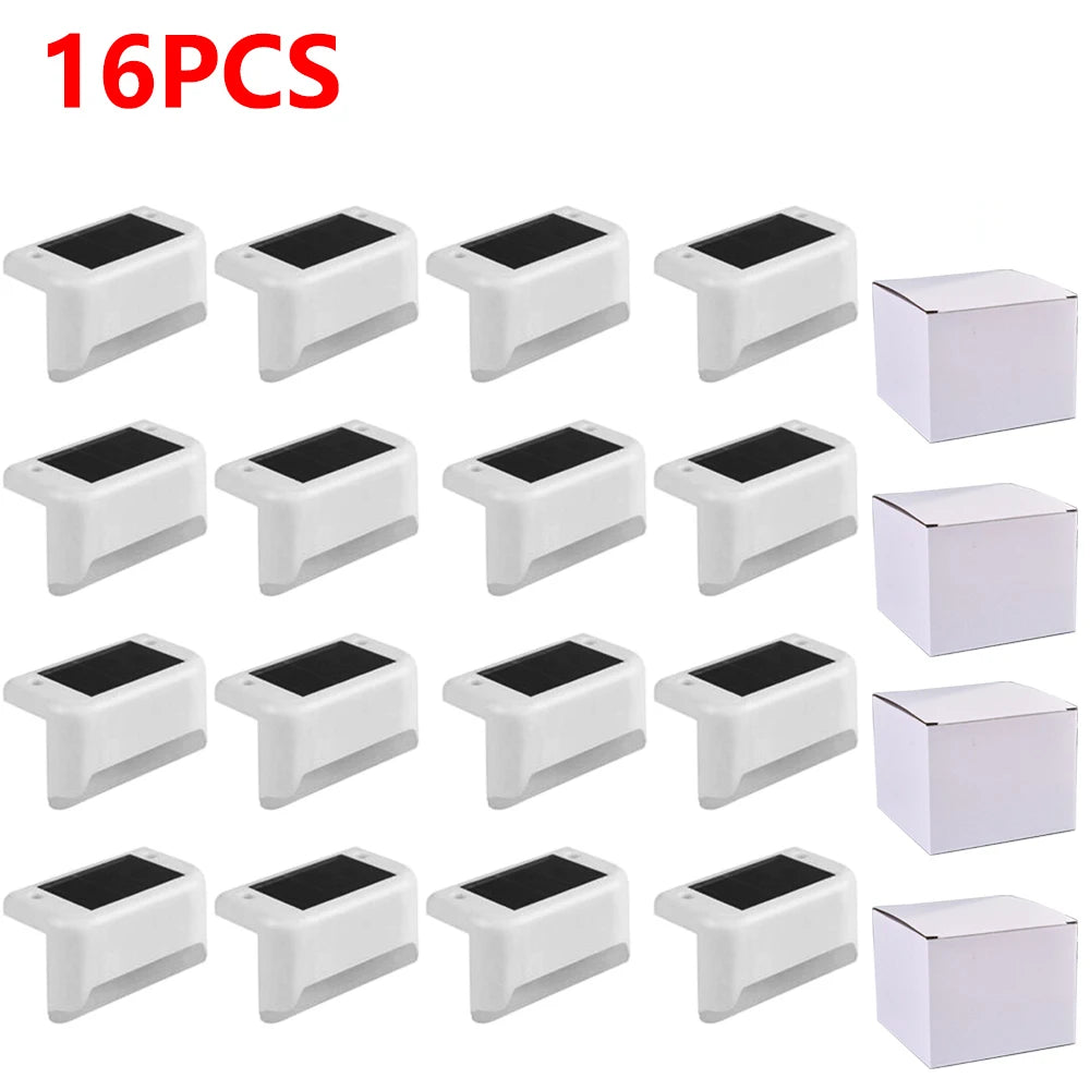 Warm White LED Solar Step Lamp