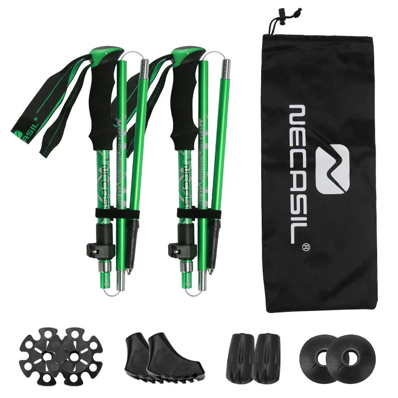 2PCS Ultralight Foldable Trekking Poles