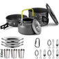 Outdoor camping cookware set aluminum lightweight