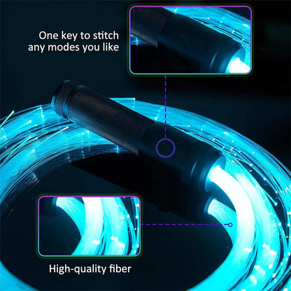 2023 LED Fiber Optic Whip USB Rechargeable