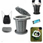 Adjustable Height Folding Portable Toilet