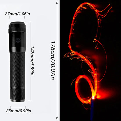 2023 LED Fiber Optic Whip USB Rechargeable