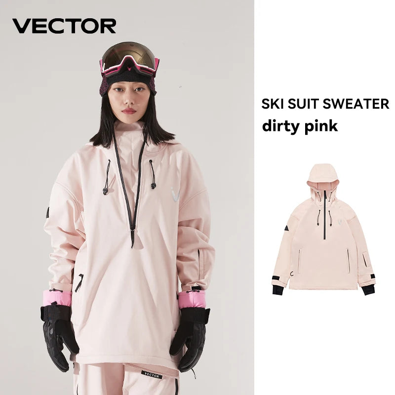Men Women Solid Color Ski Jacket
