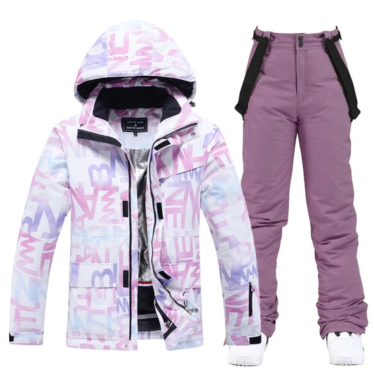 New Fashion Letter Womens Ski Suit