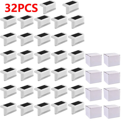 Warm White LED Solar Step Lamp