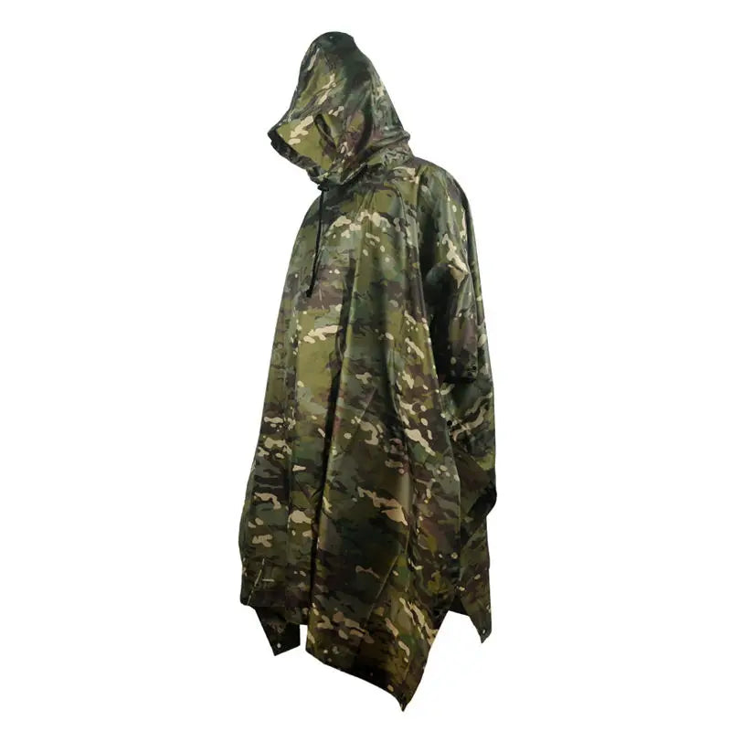 Camouflage Packable Rain Jacket Cover Army RainWear