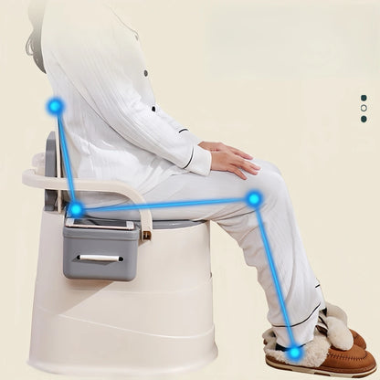 1 Piece Gray/Pink Portable Toilet