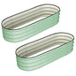 2 Pcs 4.5x2x1ft Oval Raised Garden Bed
