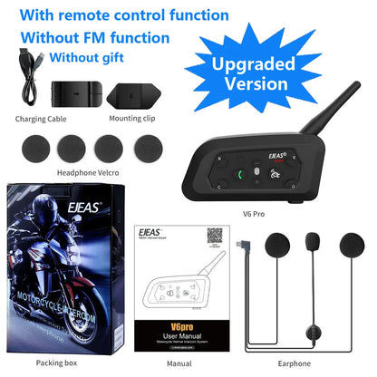 Motorcycle Bluetooth Helmet Headset Intercom