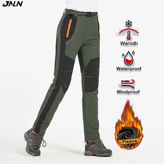 Women Winter Fleece Pants  Waterproof Hiking Pants Outdoor Ca