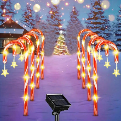 8pcs/set solar powered garden christmas lights
