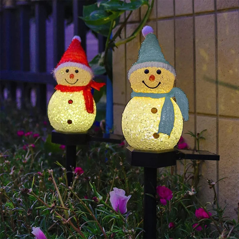 LED Snowman Solar Garden Light Outdoor