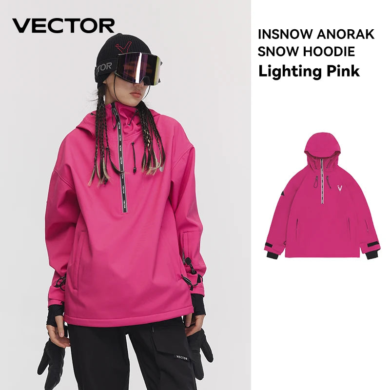 Men Women Solid Color Ski Jacket