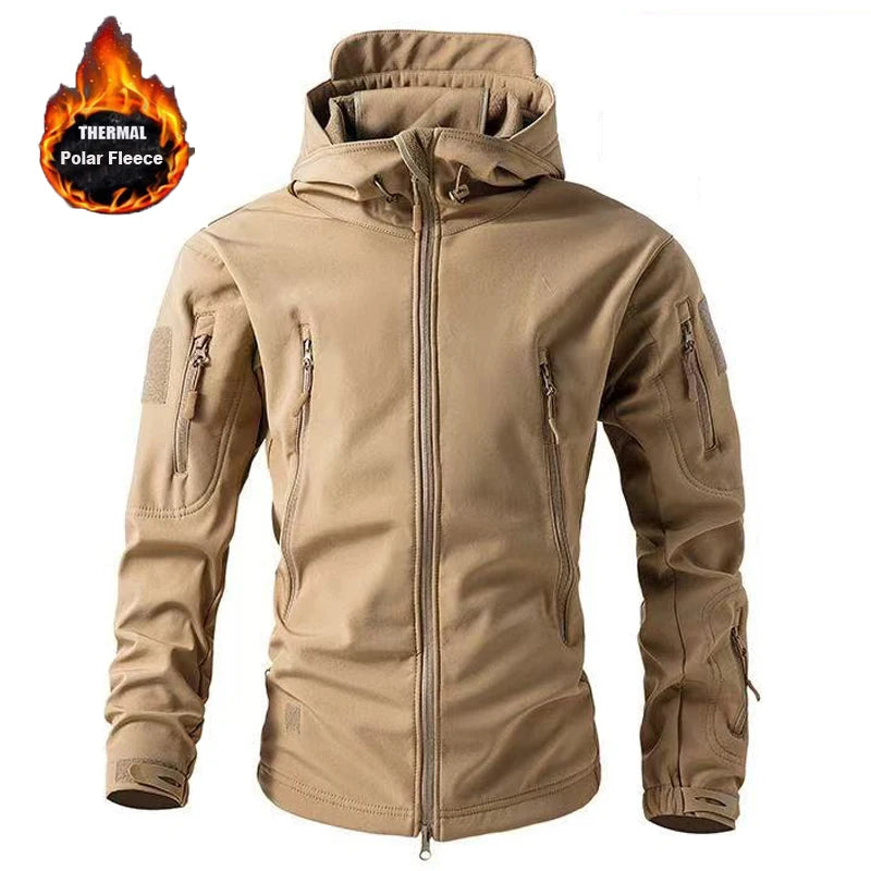Men Military Winter Sharkskin Tactical Outdoor Jackets