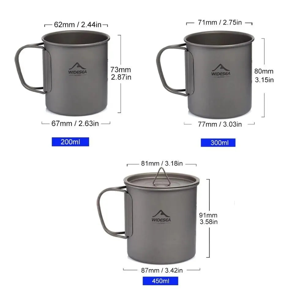 Widesea Camping Mug Titanium Cup