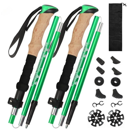 2pcs/set Walking Sticks Ultralight Poles Adjustable