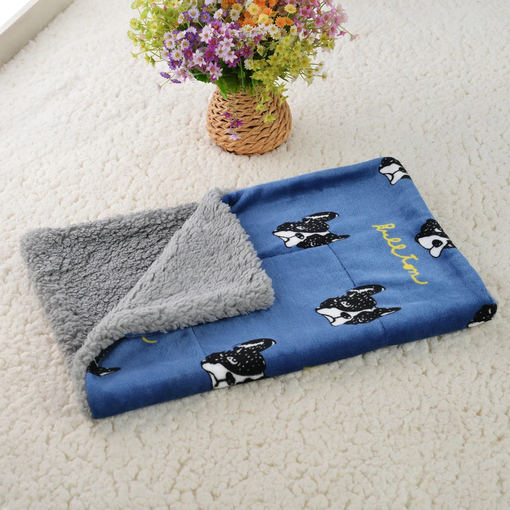 Soft Coral Fleece Pet Blanket