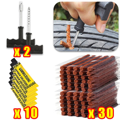 Car Tire Repair Tool Kit with Rubber Strips