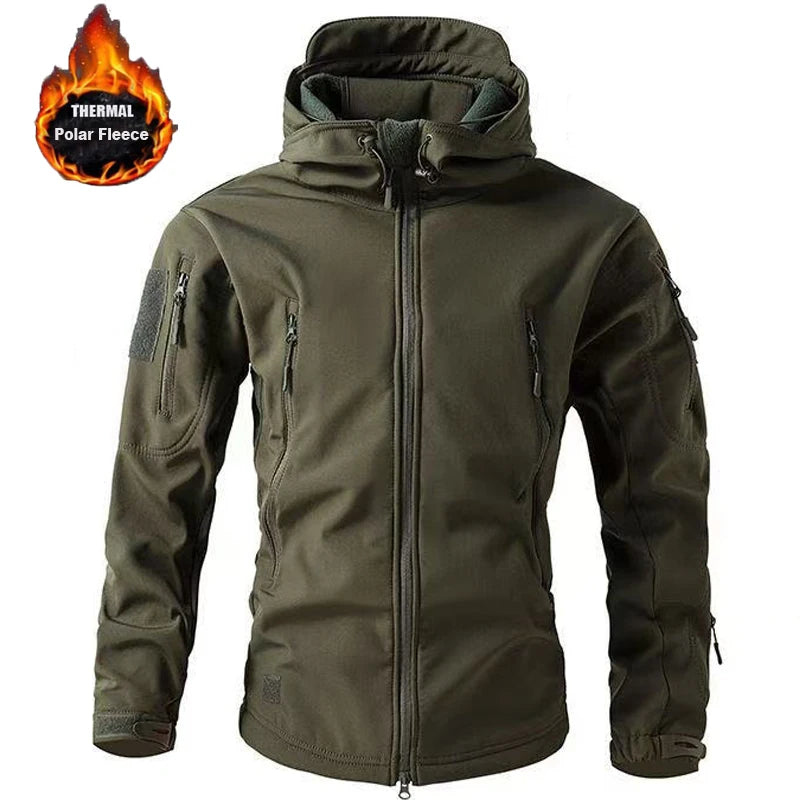 Men Military Winter Sharkskin Tactical Outdoor Jackets