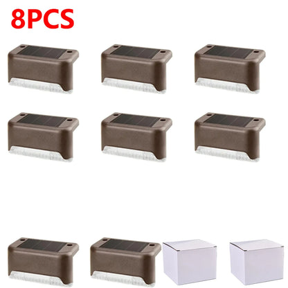 Warm White LED Solar Step Lamp