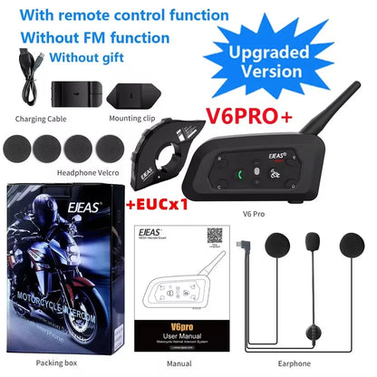 Motorcycle Bluetooth Helmet Headset Intercom
