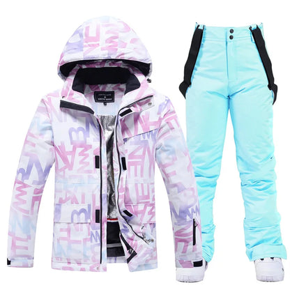 New Fashion Letter Womens Ski Suit