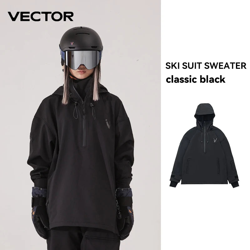Men Women Solid Color Ski Jacket