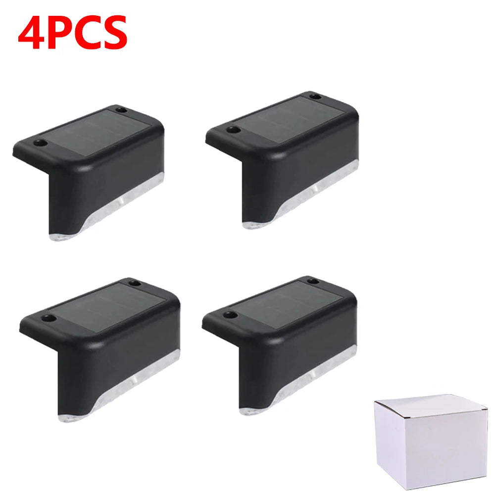 Warm White LED Solar Step Lamp