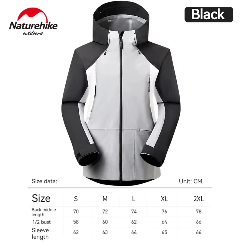 Waterproof Hooded Jacket Hiking Hardshell Coat