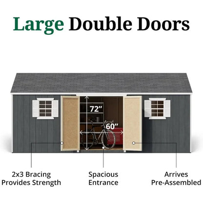 12x20 Outdoor Wooden Workshop Shed