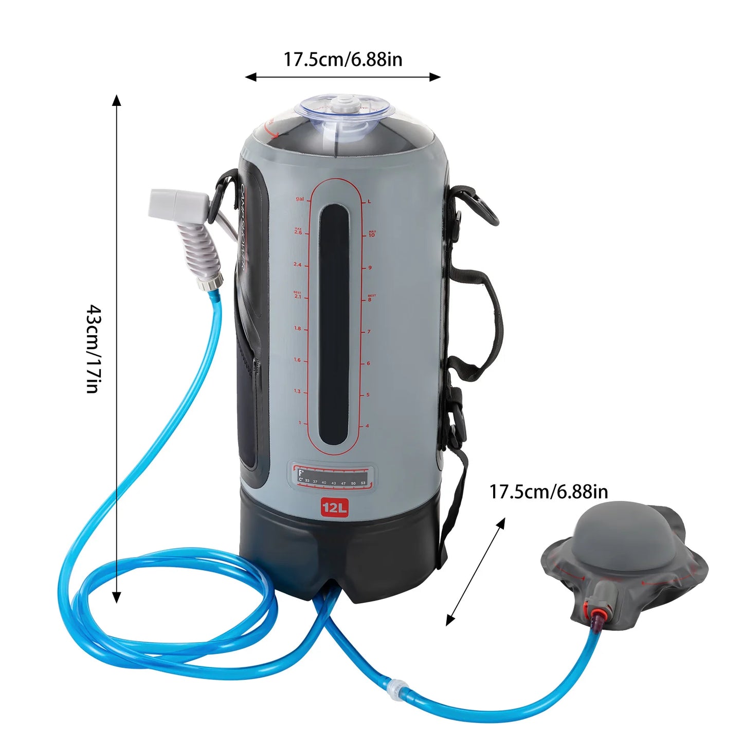 12L Portable Pressure Camp Shower