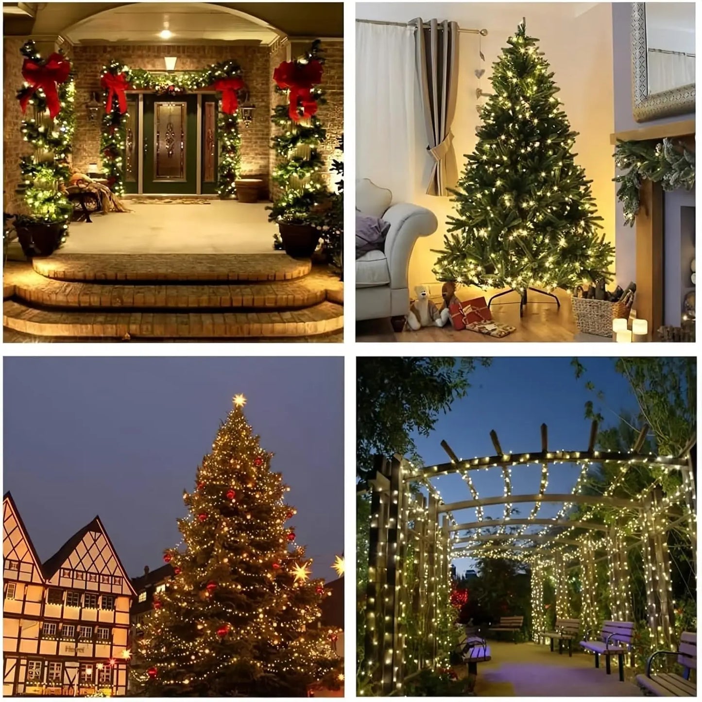 300LED Solar Christmas Lights Outdoor Waterproof