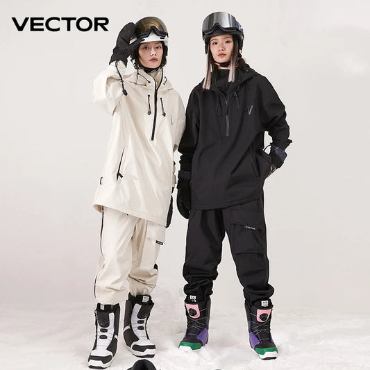 Men Women Solid Color Ski Jacket