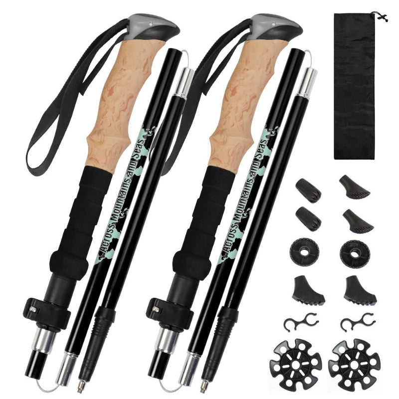 2pcs/set Walking Sticks Ultralight Poles Adjustable