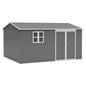 12x10FT Grey Metal Outdoor Storage Shed