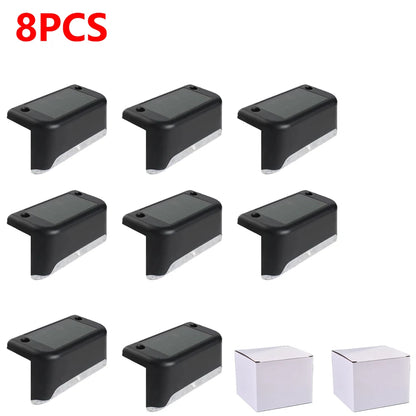 Warm White LED Solar Step Lamp