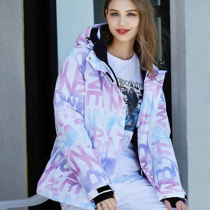 New Fashion Letter Womens Ski Suit