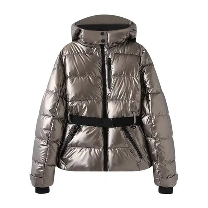 Women's winter hooded down jacket