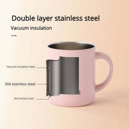 THERMOS Mug 450ml Handle Mug, Keep Cold & Keep Hot Stainless Steel Thermos, Leakproof Coffee Mug & Milk Cup for Office,BPA Free