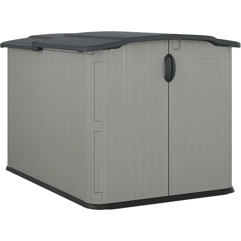 Horizontal Yard Shed with Sliding Lid,