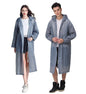 Reusable Rain Ponchos Portable EVA Rain Coats Packable Rain Jackets with Hood and Drawstring