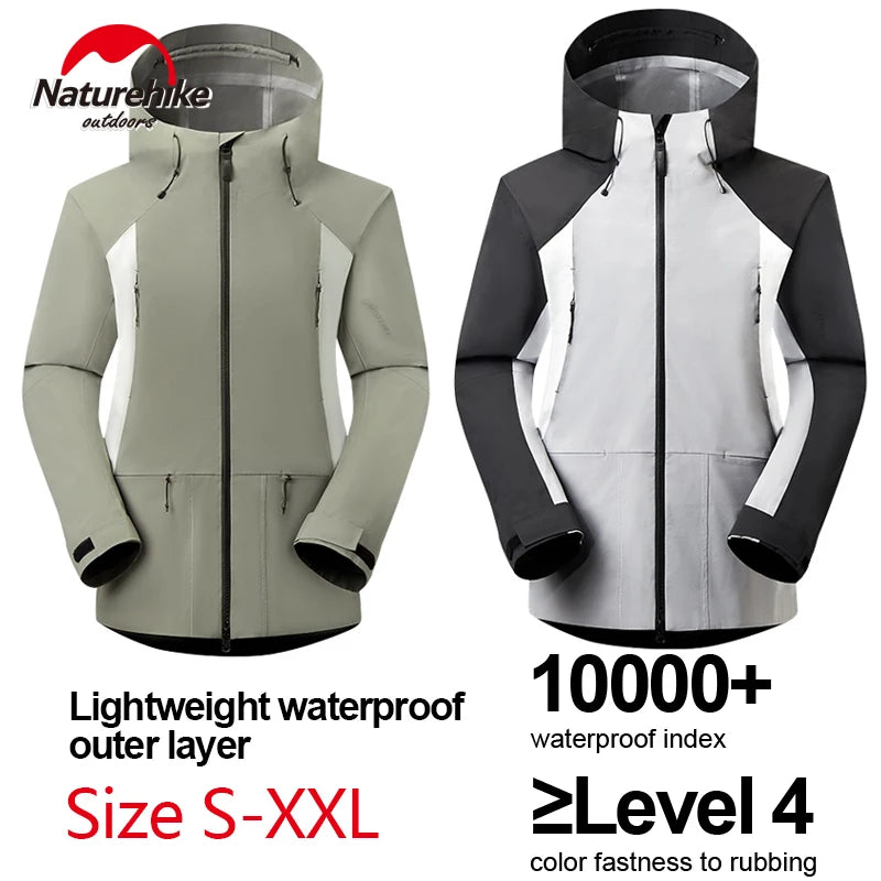 Waterproof Hooded Jacket Hiking Hardshell Coat