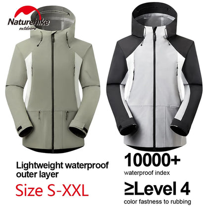 Waterproof Hooded Jacket Hiking Hardshell Coat