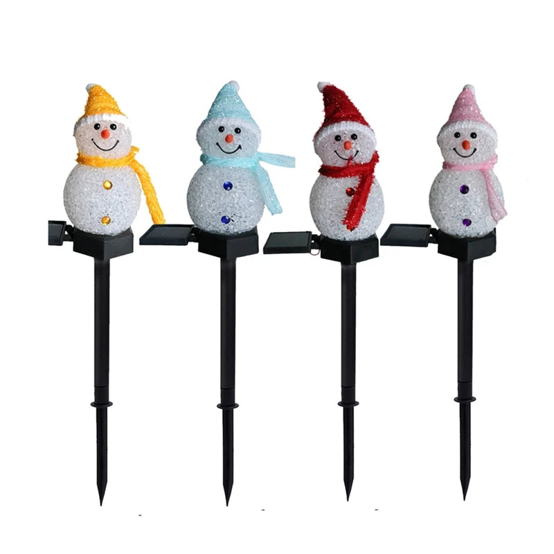 LED Snowman Solar Garden Light Outdoor
