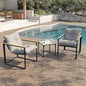 8 Piece Patio Furniture Set with Fire Pit Table, Outdoor Sectional Furniture, Wicker Patio Sofa, Conversation Set Perfect for Ba