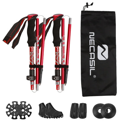 2PCS Ultralight Foldable Trekking Poles