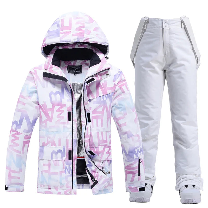 New Fashion Letter Womens Ski Suit